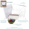 Trimits Embroidery Kit - Tablecloth - Includes Printed Fabric, Threads, Needle & Instructions, 80 x 80cm, Toadstools