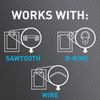 3M CLAW Drywall Picture Hangers [15 lbs.]: 5-pack (Silver)