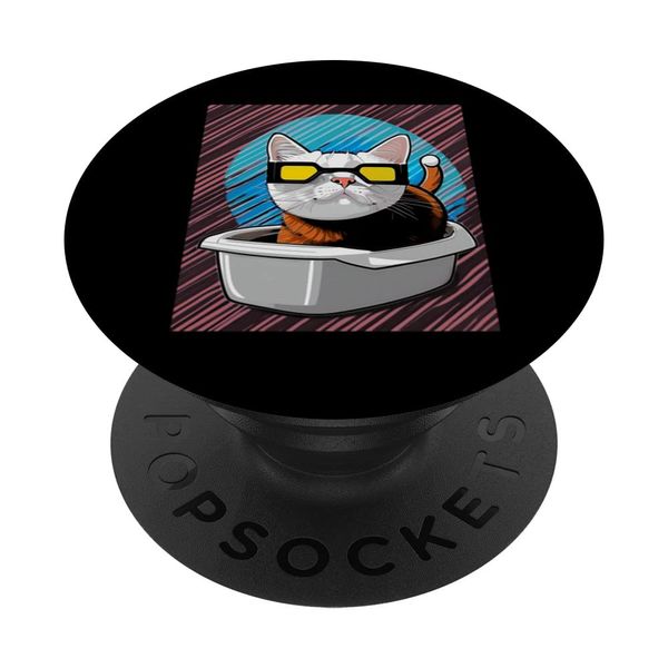 Cat Litterbox PopSockets Swappable PopGrip