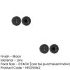 2 Pack Sleek 50mm Matt Black Turn & Release for Enhanced Security - Door Handle