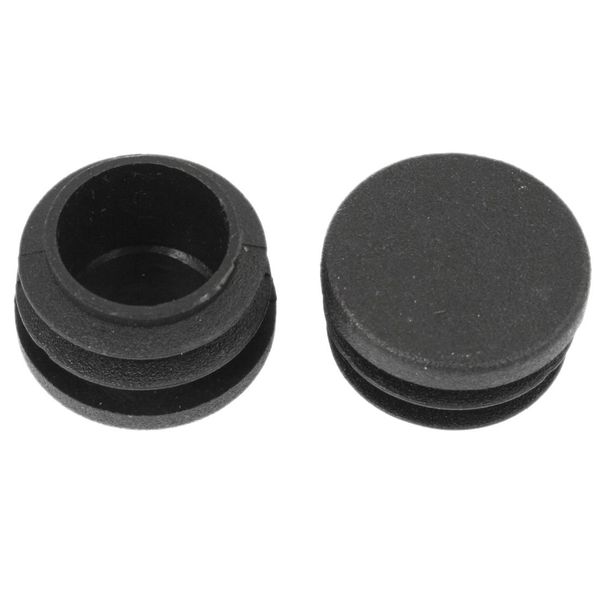 uxcell Pipe Cap, Round Tube Insert, End Cap, Black, Plastic, Diameter 1.1 inches (28 mm), 2 Pieces