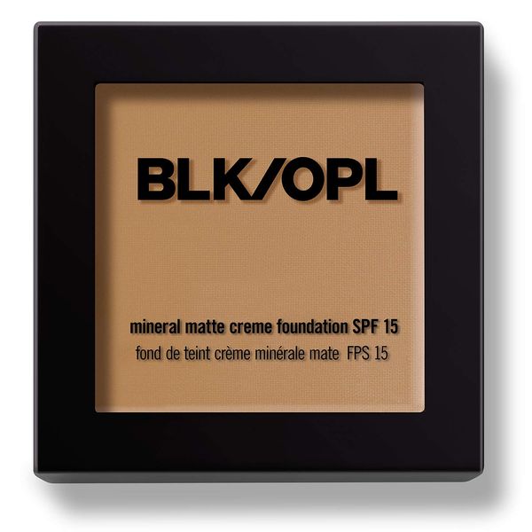 BLK/OPL  Mineral Matte Crème Powder Foundation SPF 15, Rich Caramel — enriched with aloe and Vitamins C & E, cruelty-free