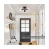 Mid Century Modern Ceiling Light Clear Globe Semi Flush Mount Ceiling Light B...