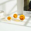 LONGWIN 50mm(2 inch) K9 Solid Crystal Ball with Free Stand Suncatcher (Amber)
