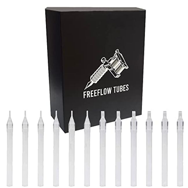 FREEFLOW 15RT Round Tip Long Tattoo Tubes Gripless Disposable Sterile