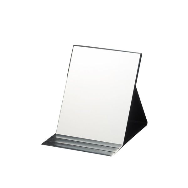 Horiuchi Mirror Industries Hyper View Folding Mirror, Water Repellent, Repels Water Stains, Large, Black, Stain Resistant, Frameless, Wide Range of View, Clear View, Lightweight, Compact, Convenient to Carry, Makeup Mirror, Hand Mirror, Made in Japan