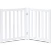 2-Panel Wooden Free Standing Foldable Dog Gate – Solid Hardwood 24" High, Step-O