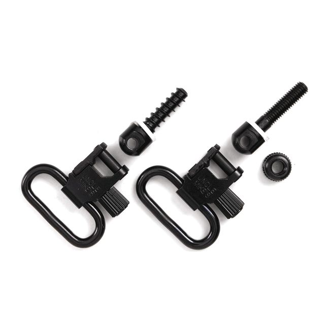 Uncle Mike's QD 115 Bolt Action Machine Screw Type Sling Swivels (Blued, 1-Inch Loop)