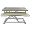 Lifestyle by Focus 31.5in Gas Spring Sit Stand Desk Cherrywood White