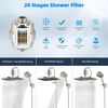 5-Spray 13'' Dual Filtered Rainfall Shower Head Combo, High Pressure 10-Setting