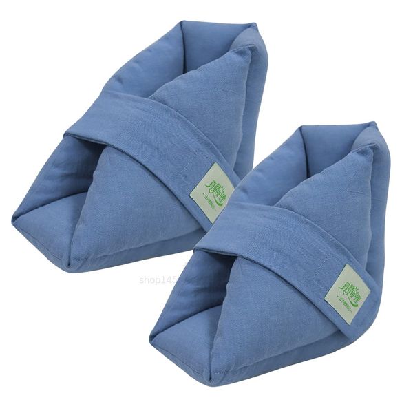 [NABESHI] Blue Bedsores Prevention Heel Pad Foot Ankle Cushion Pad Velcro Heel Protection Nursing Nursing Assistance (Blue 2 Pieces)