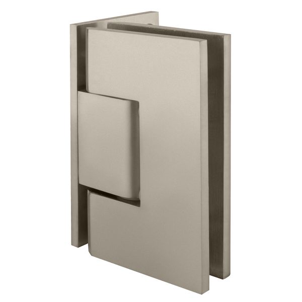 CRL V1E044SN Satin Nickel Vienna 044 Series Wall Mount Offset Back Plate Hinge