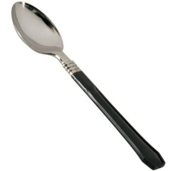 Reflections Duet Elegant Plastic Spoons w/Black Handle 20 Per Pack