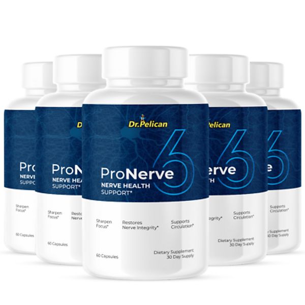 ProNerve 6 - Nerve & Brain Support- 5 Bottles- 300 Capsules