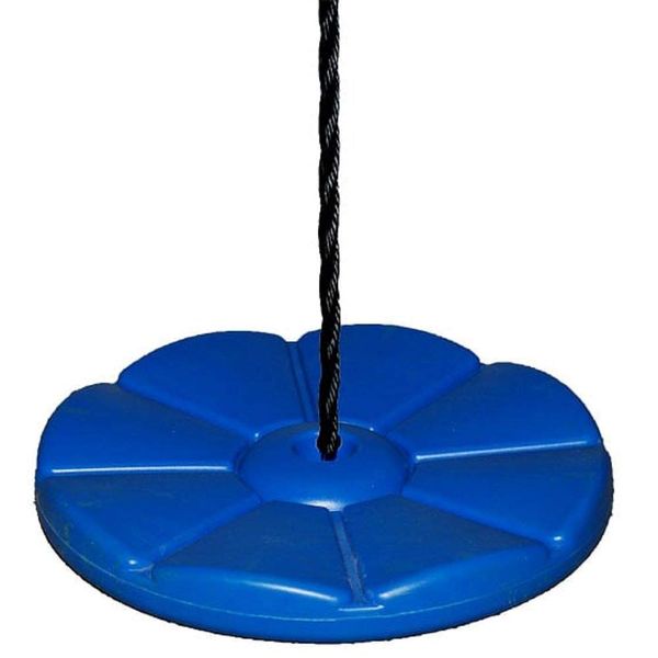 Playkids Disc Swing with 11 Foot Rope - Swing Set Playground (Blue)