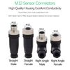 ZBLZGP M12 Right Angle Female 4 Pin Connector Waterproof Sensor Electrical Circular Aviation Field Wireable A Code 12mm Thread Joint Cable 1Pack