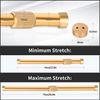 2 Pack Wardrobe Rail, Extendable Clothes Rail Pole, Wardrobe Pole Extendable 44-76cm with End Sockets, Screws