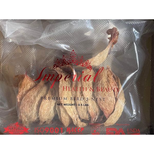 0.5 lbs Imperial Pure Natural Premium Dried Bird Nest Gold Grade 燕窝 燕盏 Tổ Yến