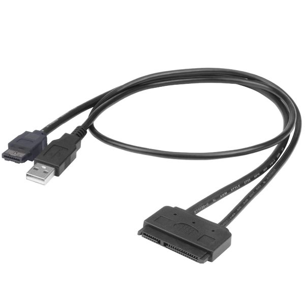 Akasa AK-CBSA03-80BK Flexstor eSATA Cable for SATA HDD and SSD