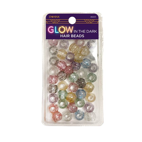 DONNA 40PCS BEADS GLOW in The DARK HAIR BEADS for HAIR JEWELRY MAKING KIT DIY HAIR BRAIDING BRACELET ORNAMENTS CRAFTS