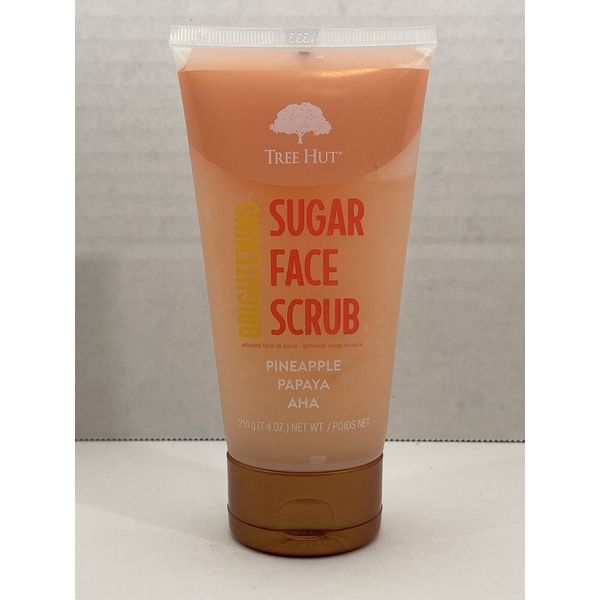 Tree Hut Brightening Exfoliating Sugar Face Scrub Pineapple Papaya Aha, 7.4oz