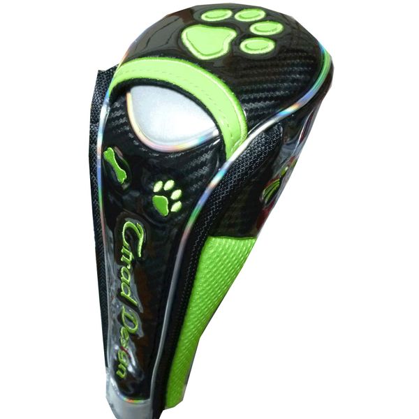 Golf Head Cover for Utility Paw Magnetic (Black/Green, Utility for)