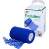Ratioline acute Fixierbinde Kohäsiv 8cmx4m blau, 1 St BIN