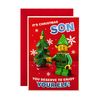 Hallmark Son Christmas Card - Modern Lego Design