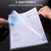 48PCS Plastic Clear Document Folders - L-Type Folders Copy Safe Project Pockets,