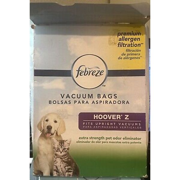 Febreze Hoover Z Premium Allergen Bags Extra Strength Pet Odor Eliminator 3 Read