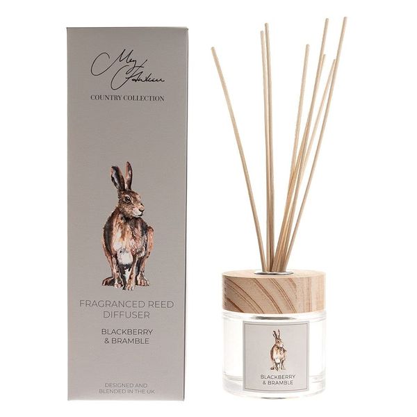 Meg Hawkins Hare Design BlackBerry & Bramble Scented Oil Diffuser Gift Set with Sticks 150ml