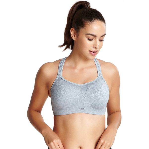 Panache Women's High Impact Underwire Sports Bra, Grey Marl, 32E