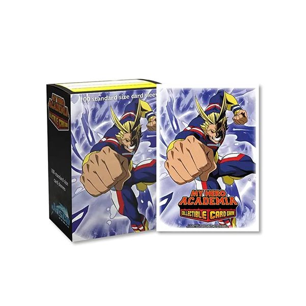 Arcane Tinmen Dragon Shield Sleeves – Matte Art: My Hero Academia: All Might Punch 100 CT - MTG Card Sleeves - Compatible with Pokemon, MHA CCG & Magic The Gathering Cards (AT-16035)