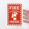 "Fire Extinguisher Inside" Label By SmartSign | 3.5" x 5" Laminated Vinyl