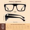 SKYWAY Photochromic Progressive Multifocus Reading Glasses for Men Blue Light Blocking Spring Hinge Square Computer Readers (Black,3.5)