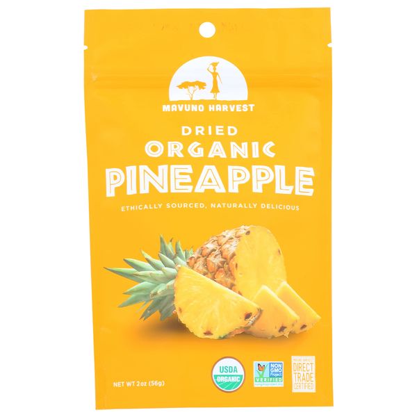 Mavuno Harvest Dried Pineapple, Organic, 2 Oz