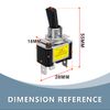 Innfeeltech 2 Pcs Rocker Lighted Toggle Switch, 12V 30A SPST 3 Terminals 2 Position ON/Off Toggle Switch Red Light