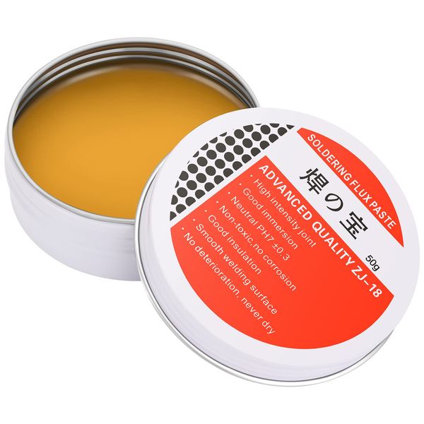 50g Solder Flux Paste, Electrical Solder Flux Tin Paste, No-Clean Solder Grease Professional Mechanic Welding Repair Tool for Phone SMD PCB BGA PGA (Lead Free)