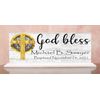 Personalized Baptism Gift God Bless With Name and Christening Date