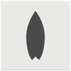 Surfboard Solid Wall Cookie DIY Craft Reusable Stencil - 4.5 Inch