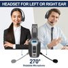 Trucker Wireless Headset Bluetooth 5.2 Earpiece Mic Earpad with Noise Cancelling