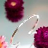 Tuscany Silver Women's Sterling Silver Believe Message Torque Bangle