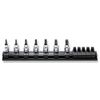 Koken Z-EAL Torx Bit Socket Rail Set 7 Pack RS2025Z/7-L28 Hex Lobe Socket