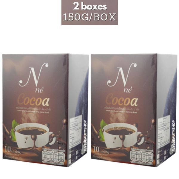 Cocoa N Ne, Instant Cocoa Powder, Drinking Type, Sugar Free, Brown Box 150g x 2