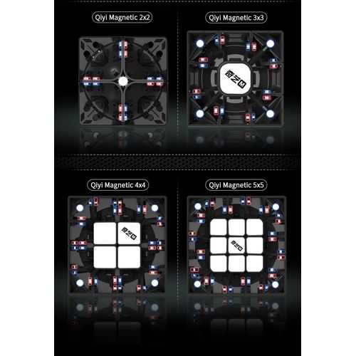 TaoLeLe QY MS 4X4 Magnetic Speed Cube Stickerless M 4X4X4 Magic Cube 3D Puzzle Toy (MS 4X4)