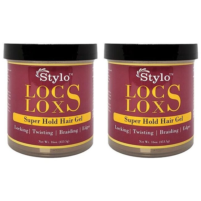 STYLO Locs Loxs Super Hold Hair Gel 16 Oz. "Pack of 2" - Free Shipping!!!