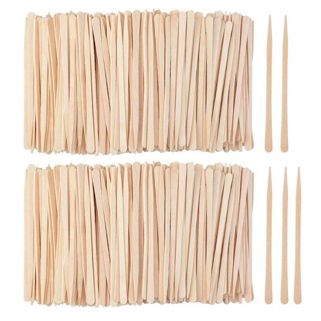 1200Pcs Wooden Wax Sticks Small Wax Spatula Eyebrow Wax Sticks for