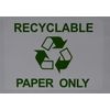 2pcs- Recyclable Paper Only Sticker (Sticker,White, 5X7)