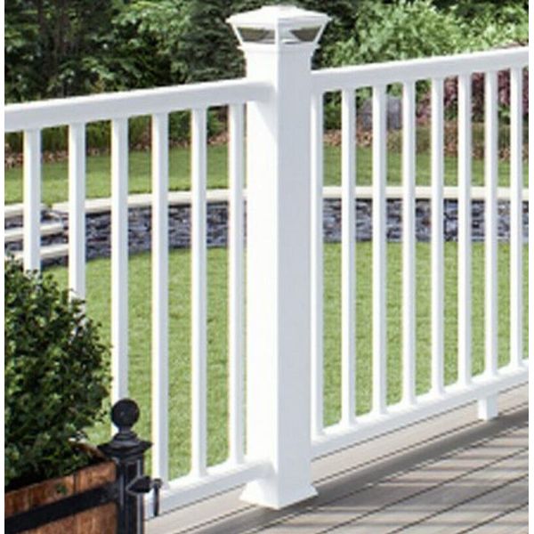 Deckorators 4-in x 4-in White Composite Deck Post Base Trim