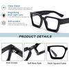 JM 3 Pack Square Reading Glasses, Blue Light Blocking Computer Reader for women men +1.25